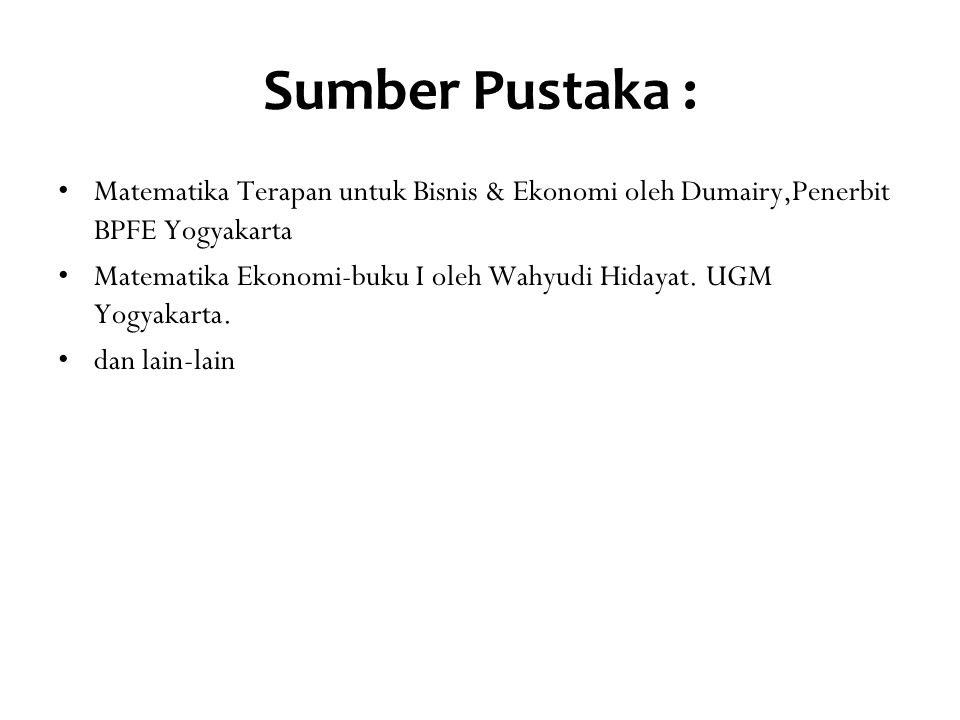 Buku Matematika Bisnis Pdf